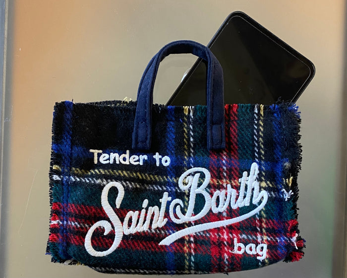 SAINT BARTH PHONE BAG TARTAN