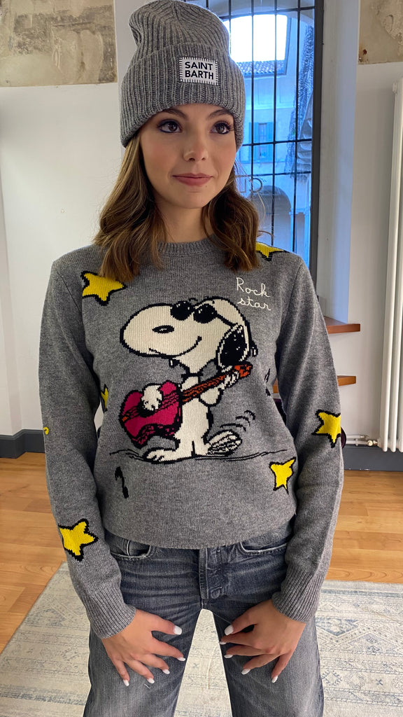 SAINT BARTH MAGLIA SNOOPY "ROCK STAR"